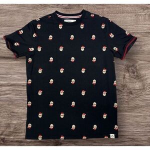 Free Planet T Shirt Men's SMALL Santa with Sunglasses Short Sleeve Black Stretch